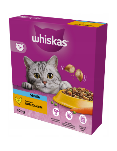 Whiskas Dry Sterile Chicken 800g