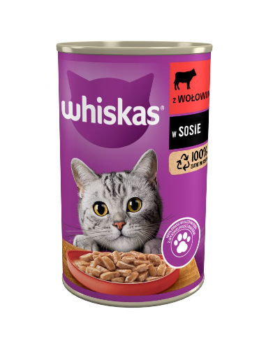 Whiskas Canned Beef Sauce 400g