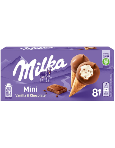Milka Mini Cones Ice Cream 8x25ml